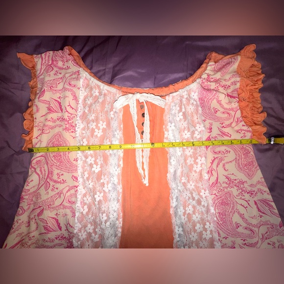 POL Off/On Shoulder Lace & Paisley Boho Top – Size Small – NWOT - Picture 3 of 8